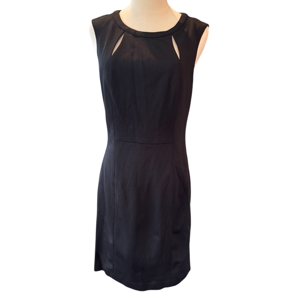 Trina Turk Womens Black Sleeveless Cutout Sheath Dress Size 8 LBD Career
